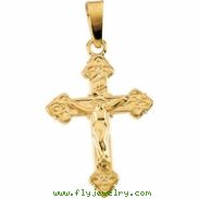 14K Yellow Gold Childs Crucifix Pendant