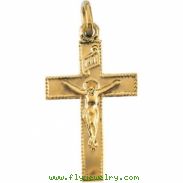 14K Yellow Gold Childs Crucifix Pendant