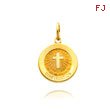 14K Yellow Gold Confirmation Medal