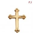 14K Yellow Gold Cross Lapel Pin