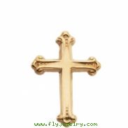 14K Yellow Gold Cross Lapel Pin