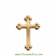 14K Yellow Gold Cross Lapel Pin