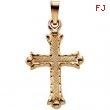 14K Yellow Gold Cross Pendant