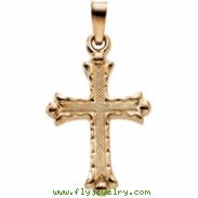 14K Yellow Gold Cross Pendant