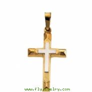 14K Yellow Gold Cross Pendant