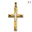 14K Yellow Gold Cross Pendant