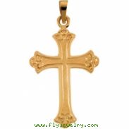 14K Yellow Gold Cross Pendant