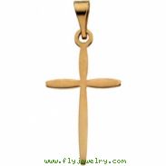 14K Yellow Gold Cross Pendant