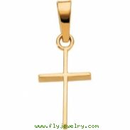 14K Yellow Gold Cross Pendant