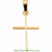 14K Yellow Gold Cross Pendant