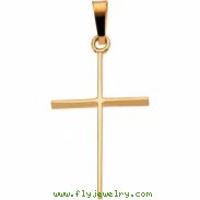14K Yellow Gold Cross Pendant