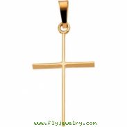 14K Yellow Gold Cross Pendant