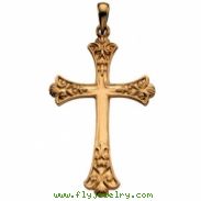 14K Yellow Gold Cross Pendant