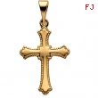 14K Yellow Gold Cross Pendant