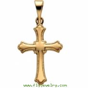 14K Yellow Gold Cross Pendant