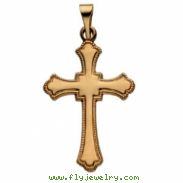 14K Yellow Gold Cross Pendant