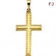 14K Yellow Gold Cross Pendant