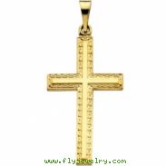 14K Yellow Gold Cross Pendant