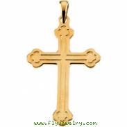 14K Yellow Gold Cross Pendant