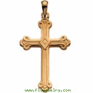 14K Yellow Gold Cross Pendant