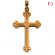 14K Yellow Gold Cross Pendant