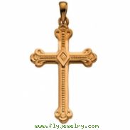 14K Yellow Gold Cross Pendant