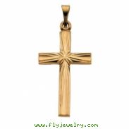 14K Yellow Gold Cross Pendant