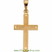 14K Yellow Gold Cross Pendant