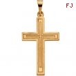 14K Yellow Gold Cross Pendant