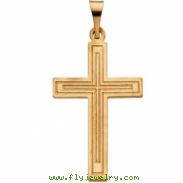 14K Yellow Gold Cross Pendant