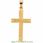 14K Yellow Gold Cross Pendant