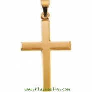 14K Yellow Gold Cross Pendant