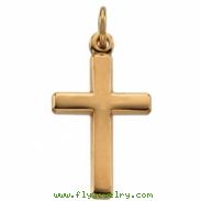 14K Yellow Gold Cross Pendant