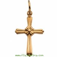 14K Yellow Gold Cross Pendant