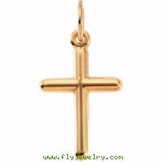 14K Yellow Gold Cross Pendant