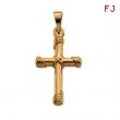 14K Yellow Gold Cross Pendant