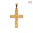 14K Yellow Gold Cross Pendant