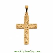 14K Yellow Gold Cross Pendant