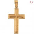 14K Yellow Gold Cross Pendant