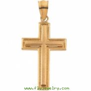 14K Yellow Gold Cross Pendant