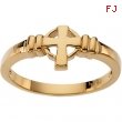 14K Yellow Gold Cross Ring