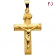 14K Yellow Gold Crucifix Pendant