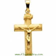 14K Yellow Gold Crucifix Pendant