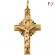 14K Yellow Gold Crucifix Pendant