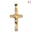 14K Yellow Gold Crucifix Pendant