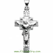 14K Yellow Gold Crucifix Pendant