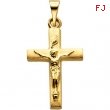 14K Yellow Gold Crucifix Pendant