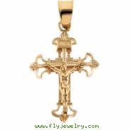 14K Yellow Gold Crucifix Pendant