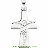 14K Yellow Gold Crucifix Pendant