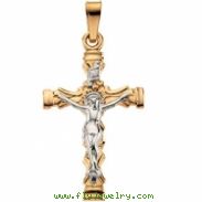 14K Yellow Gold Crucifix Pendant